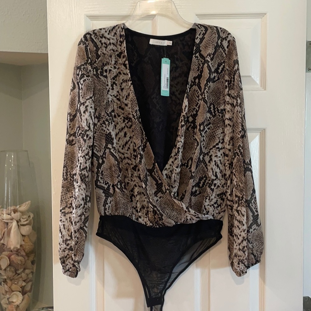 Lush brand snake print bodysuit